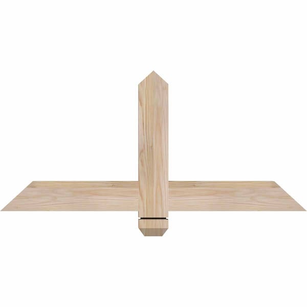 Ekena Millwork Eugene Smooth Timber Gable Bracket, Douglas Fir, 36"W x 16"H x 1 1/2"D x 3 1/2"F, 11/12 Pitch GBW036X16X0204EUG00SDF - main